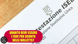 Sconto sulle bollette  quanto deve essere lISEE [upl. by Siravrat]