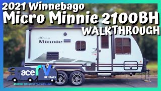 2021 Winnebago Micro Minnie 2100BH Walkthrough · Ace RV Rentals amp Sales [upl. by Derreg]