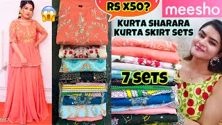 Meesho Kurta Sharara Sets Kurta Skirt sets haul  Latest Kurta Sets Online  Messho haul  Meesho [upl. by Avat]