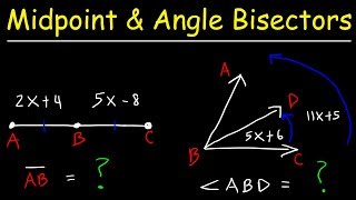 Angle Bisector Theorem  Midpoints amp Line Segments [upl. by Nylorac]