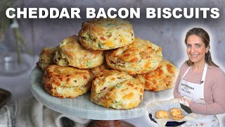 Cheddar Bacon Biscuits  Easy Homemade Recipe [upl. by Allimaj]