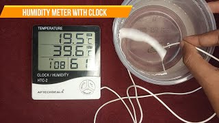 HUMIDITY METER  HYGROMETER  Humidity Meter With Digital CLOCK hygrometer humidity digitalclock [upl. by Arie]