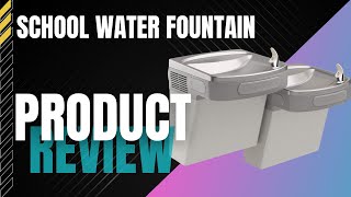 Elkay Cooler Push BarActivated water fountain review [upl. by Merce348]