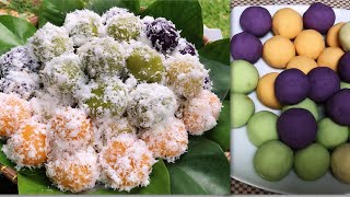 RESEP KUE KLEPON  KLEPON UBI JALAR  KLEPON WARNA WARNI [upl. by Cherianne]