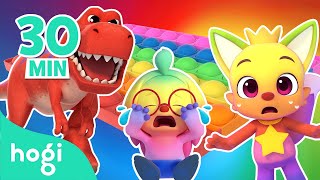 BEST Learn Colors and Sing Along with Hogi｜Pop It Boo Boo Dinosaurs for Kids｜Hogi Pinkfong [upl. by Enaywd]