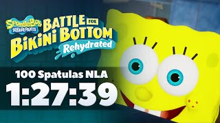 SpongeBob SquarePants Battle for Bikini Bottom – Rehydrated 100 Spatulas NLA Speedrun in 12739 [upl. by Halvaard]