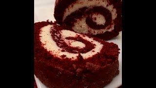 Moist Red Velvet Cake Roll [upl. by Etteuqram]