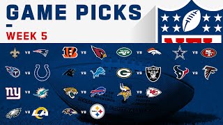 NFL Week 5 Game Picks [upl. by Suolevram]