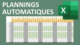 Créer des calendriers et plannings automatiques avec Excel [upl. by Eednas]