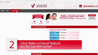 How to refer a friend using vianet customer portal and get 1 month free [upl. by Liponis]