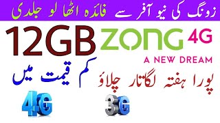 Zong Internet Package Weekly  Zong 12GB Weekly Internet Package 2023 [upl. by Soisinoid]