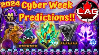 CYBER WEEKEND PREDICTIONS 2024 7Star Awakening Gems Titan Nexus Crystals Hunters Market MCOC [upl. by Bj]