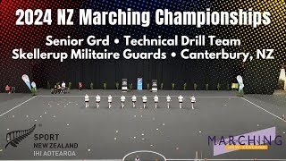 Skellerup Militaire Guards  Seniors  Technical Drill Team  2024 NZ Marching Championships [upl. by Enilaf]