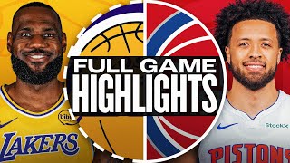 LAKERS at PISTONS  FULL GAME HIGHLIGHTS  November 4 2024 [upl. by Katya787]