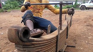 Rear Suspension Leafleaf spring Measurement amp Fitting by Expertise santoshpattimistry [upl. by Navad]