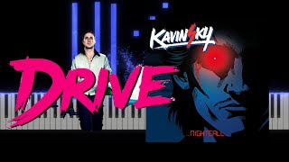 Kavinsky  Nightcall Drive Original Movie Soundtrack  Piano Cover [upl. by Haidej233]