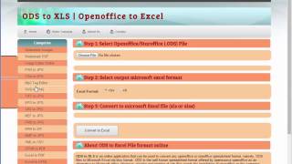 ODS to XLS Conversion Online [upl. by Elbertine]