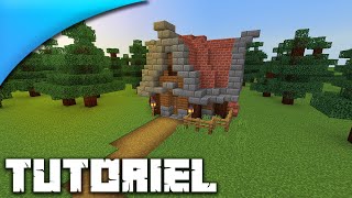 Petite Maison Médiévale Minecraft  Tutoriel [upl. by Amaerd]