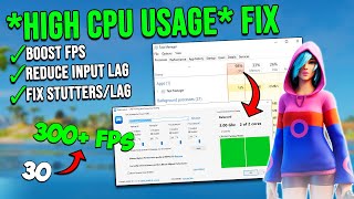 How to Fix 100 CPU Usage  Fix High CPU Usage amp Boost FPS [upl. by Skipp]