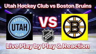 Utah Hockey Club vs Boston Bruins live play by play and reaction [upl. by Gilbertson]