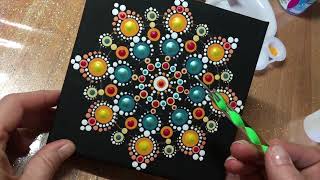 How to use Stencils and guidelines and for Dot painting mandalas [upl. by Oirretno]