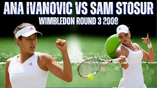 ANA IVANOVIC VS SAM STOSUR  2009 WOMENS WIMBLEDON 3RD ROUND [upl. by Clova859]