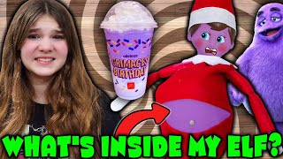 Whats Inside My Elf On The Shelf Elf Drank The Grimace Shake Part 2 [upl. by Langill]