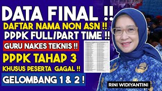 DATA FINAL HONORER MASUK PPPK FULL PART TIME  PPPK TAHAP 3 [upl. by Adnaerb661]