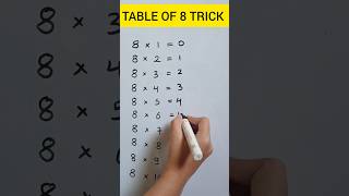 Table of 8  8 table trick  mathstable viralshorts shorts education [upl. by Eicul]