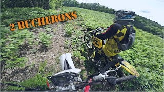 ENDURO DANS LES BOIS  Husqvarna 125 wr et 125 Gas Gas [upl. by Linzy]