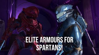 New Elite armours for Spartans Closest thing to playable Elites MinorMajorUltra  Halo Infinite [upl. by Bink]