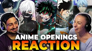 We reacted to 20 ANIME OPENINGS and ranked ALL OF THEM PART 2 [upl. by Enomyar947]