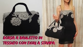 BORSA A BAULETTO IN TESSUTO CON FIORI A STAMPA  NUNZIA VALENTI [upl. by Nuawaj]