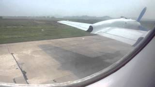 Landing and long taxi to the apron at Pyongyang airport in an Air Koryo Il18D [upl. by Lancelle]