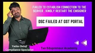 How to solve “Failed to establish connection to the server Kindly restart the Emsigner” gst [upl. by Anot988]