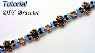 Beading Tutorial DIY Elegant Bracelet [upl. by Ym]