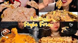 Animal Style Fries Mukbang Compilation  Chilli amp Cheesy  Mukbang Asmr [upl. by Alleiram66]