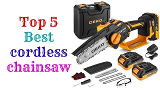 Top 5 Best Cordless Chainsaws of 2024 Power Meets Portability [upl. by Ehrman886]