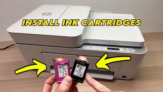 HP Deskjet 4155e amp 4100 Series Printer  How to Install amp Replace Ink Cartridges [upl. by Nonnelg]