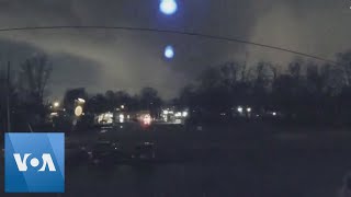 Door Camera Captures Tornado Moving Through Nashville [upl. by Seigel270]