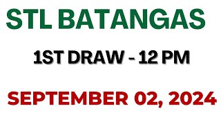 STL Batangas Draw result today live 1200 PM 02 September 2024 [upl. by Ymereg787]