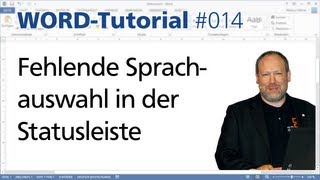 Word Fehlende Sprachauswahl in der Statusleiste • Für 2013 2010 und 2007 • Markus Hahner® [upl. by Osnohpla494]