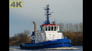 FAIRPLAY 82  Shipspotting Germany 🇩🇪 IMO 9693252 River Weser near City Brake Unterweser  4K VIDEO [upl. by Bulley]