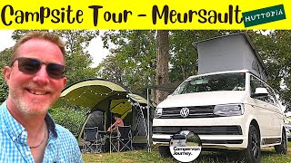 5 Minute Campsite Tour and Review  Huttopia Meursault Burgundy France [upl. by Chrotoem]