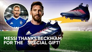 Messi Sends Message to Beckham After Receiving adidas Predator Boots [upl. by Winni]