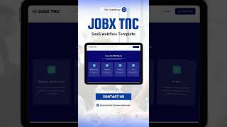 JobX TNC  SaaS Webflow Template [upl. by Bishop]