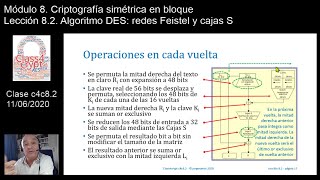 Class4crypt c4c82 Algoritmo DES redes de Feistel y cajas S [upl. by Cami]