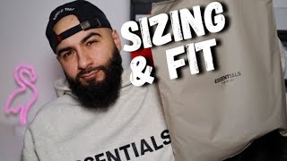 FEAR OF GOD ESSENTIALS HOODIE  Sizing amp Fit  How To Style [upl. by Einnej]