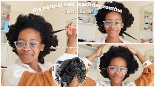 Natural hair washday routine  4c hair start to finish healthy hair routine [upl. by Hoeg195]