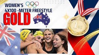 Australian Womens Swim Team Won Gold in the 4x100 meters freestyle [upl. by Gordie430]